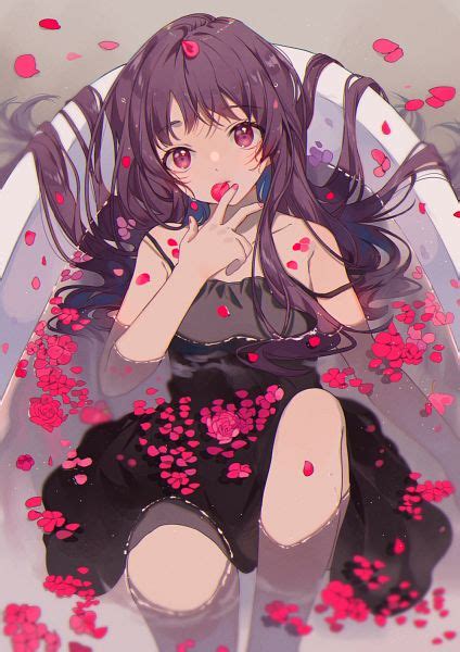 omutatsu hentai|omutatsu, original, highres, 1girl, bathtub, black dress  .